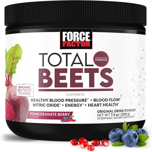 [BRSW2ZD3BEBA2ELU] Фактор на сила Total Beets Drink Mix Superfood Powder with Nitrates to Support Circulation, Blood Flow, Nitric Oxide, Energy, Endurance, and Stamina, Cheart Heart Health Addition, 30 Servings