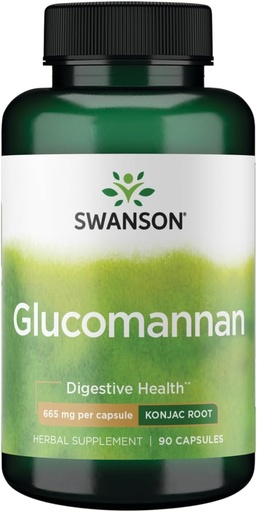 [BRSWGFACC4IWC3DV] Swanson Glucomannan (Konjac Root) 665 mg 90 Caps