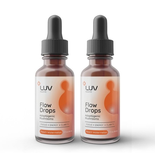 [BRSRAFQDCABB6YI6] LUV health Flow Drops® – Energy Supplement for Focus, Mental Clarity & Immune Support - Adaptogenic Mushrooms with Lion’s Mane, Cordyceps, Reishi, Chaga & Turkey Tail – Vegan, Made in USA 60 Servings