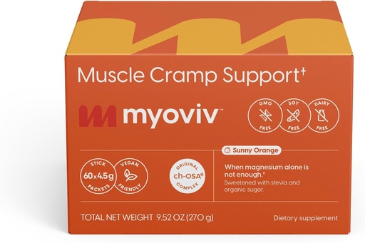 [BRSRA2TRAQHWKDTJ] Powerful Muscle Cramp Relief - 60 Packets, Sunny Orange Flavor - Muscle Cramp Support - Pregnancy & Lactation Safe