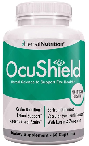 [BRSWGCA5CV7REYDG] OcuShield Eye Health Vitamin Support for Healthy Eyes, Night Vision with Saffron, Lutein & Zeaxanthin, Eye Nutrients to Protect & Stimulate Ocular Health, One Bottle