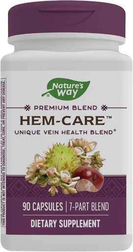 [BRSWIYQZBQNG2HDY] Nature's Way Premium Hem-Care, Unique Vein Health Blend, 90 cápsulas