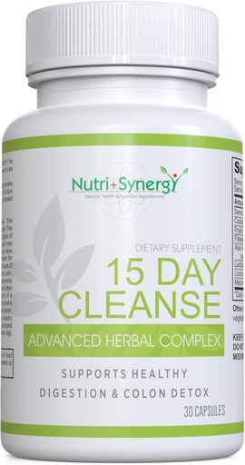 [BRSW2CQDAB6ROD3H] 15-päevane puhastamine Advanced Herbal Complex - Colon Cleanse ja Detox - paranenud soolestiku tervis