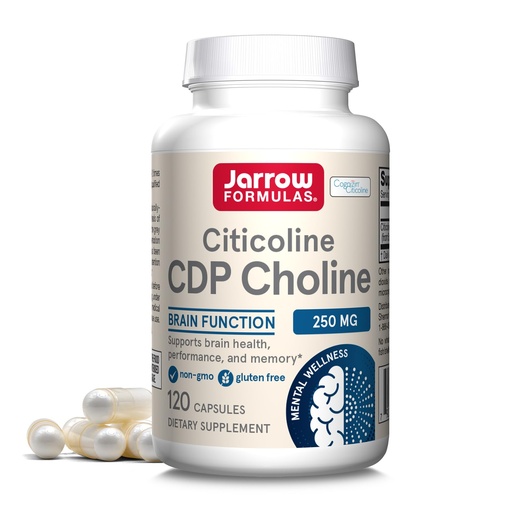 [BRSWIZQDBR6RCH3Y] Jarrow Formulas Citicoline CDP 250 MG, CDP Choline Supplements, Support Brain Health, Performance and Memory, 120 Capsules, Up to a 120 Day Supply