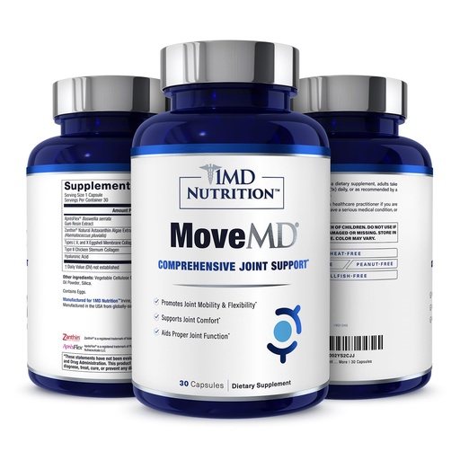 [BRSWGBIFB4MR4HTL] 1MD Nutrition MoveMD - Health Supplement for Joint Discomfort & Support - Our Collagen Pills are Skillfully Formulated for Women & Men w/Hyaluronic Acid & Astaxanthin