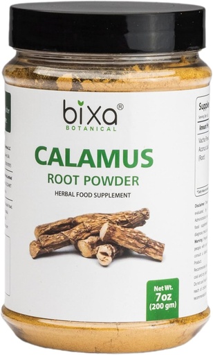 [BRSWGEL7OAIRMCYU] Bixa BOTANICAL Calamus Root – Natural Root Powder for Gut Health and Focus Support – Vegan, Non-GMO, Steam Treated, Gluten Free Herbal Supplement – 7 oz