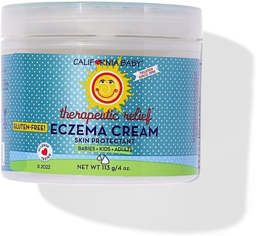 [BRSW2CQDAF5W2334] California Baby Eczema Cream | Steroid-Free Eczema Treatment | Colloidal Oatmeal + Aloe Vera | Soothing Eczema Lotion For Kids + Adults | 113 g / 4 oz