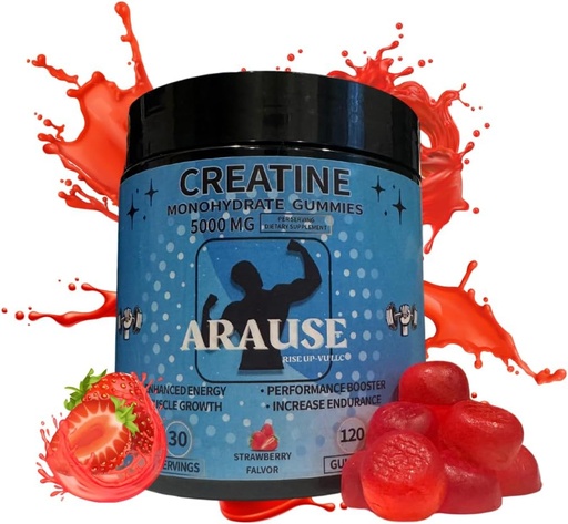 [BRSRAFITOR7WACQV] Creatine Monohydrate Gummies, 5000mg, Dietary Supplement, Enhance Energy, Performance Booster, Increase Endurance, Muscle Growth