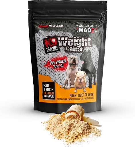 [BRSRAGT5CV6W2CLJ] K9 Weight Gainer for Dogs – Build Muscle, Gain Healthy Weight & Strength – Supports Dog Muscle Mass (3 Lbs)