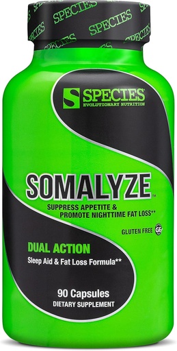 [BRSWIHICA55BA2TU] Species Nutrition Somalyze Stimulant Free, Appetite Suppressant with GABA and Melatonin, Gluten Free Caps, 90 Capsules