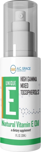 [BRSWIY3QOZ6QIHTY] UNIQUE E A.C. Grace Company, Mixed Tocopherols Concentrate Liquid, 1 fl oz (30 ml)