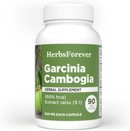 [BRSW2CT7CUMBMFLL] Herbsforever Garcinia Cambogia Extract Supplement | Supports Healthy Lifestyle & Weight Management | Natural Herbal Formula | 90 Vegetarian Capsules for Adults