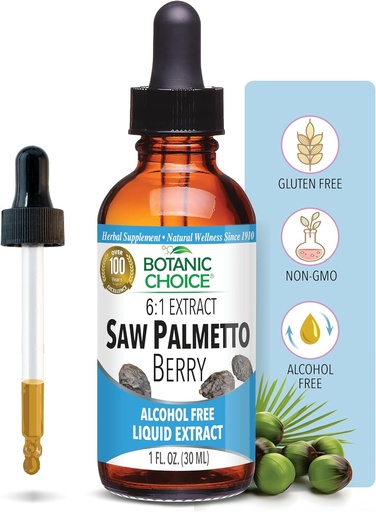 [BRSWIZAFCQIBO2Q7] Botanic Choice Saw Palmetto Berry Alcohol Free Liquid Extract, 1 Fluid Ounce