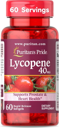 [BRSWIZQ3OVYGA236] Puritan's Pride Premium Lycopene 40 mg, Dietary Supplement for Prostate, Antioxidant, Heart Health, and Celková podpora zdravia, 2 mesiace, 60 Rýchle vydanie Softgels