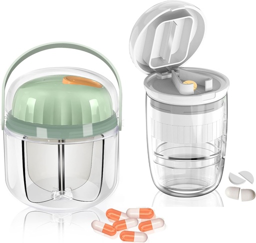 [BRSROYI3OIMGYA32] GloDeals Pill Organizer, Pill Crusher, Cutter och Splitter