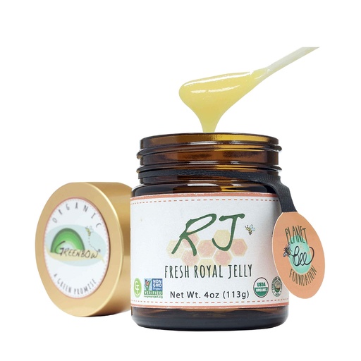 [BRSWKFAOOIMWAYAZ] Greenbow Organic Fresh Royal Jelly - 100% USDA Certified Organic, Non-GMO, Halal, Certified GMP, Pure, Gluten Free - One of The Most Nutrition Packed - (113g)