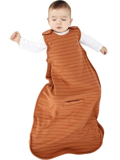 [BRSWYFQBCIFBQYD6] Woolino Merino Wool and Organic Cotton Ultimate Sleep Sack - 4 Season - Two-Way Zipper Adjustable Sleeping Bag - Universal Size Sleep Sack for Baby (2-24 Months) - Rust
