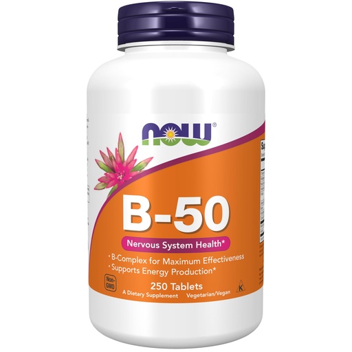 [BRSWIYT3BJ7QIALK] NOW Foods Supplements, Vitamin B-50 mg, Energy Production*, Nervous System Health*, 250 Tablets