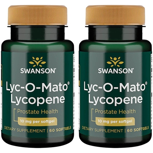 [BRSWGAAFPMGRAD37] Swanson Lyc-O-Mato Lycopene 10 Milligrams 60 Sgels (2 Embalagem)