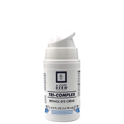 [BRSW2YYEBUIWGG3X] A-Cute Derm Tri-Complex Retinol Eye Crème – Hydrating Eye Cream with Retinol, Vitamin C & E – Helps Smooth the Appearance of Fine Lines – 0.5 oz