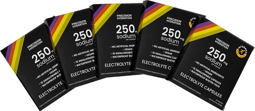 [BRSROAY5BYGWMCY3] Tarkkuus Elektrolyyttikapselit - 15 läpipainopakkaus pakattu (vedenpitävä) / Suolakapselit - Combat Kramp - Ei keinotekoisia ainesosia, digestio-ystävällinen Formula - Gluteeniton,Vegaaniystävällinen (5-pakkaus)