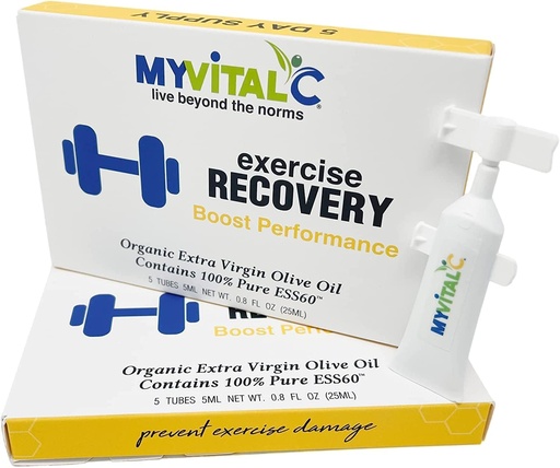 [BRSW2HYDBMOQEAL4] Exercise Recovery Supplement - Pure ESS60 in Organic Extra Virgin Olive Oil for Pre/Post Workout Recovery- Pack of 30 Tubes - 5 ML Each