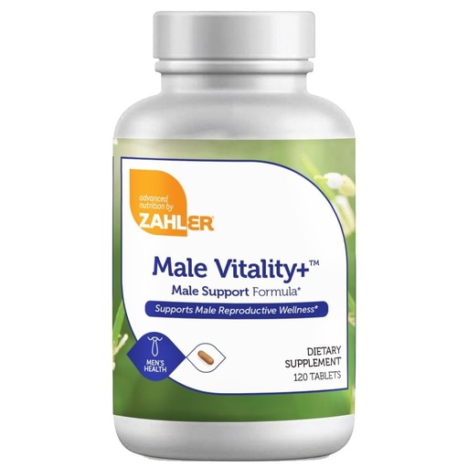 [BRSWGBAZOUBWG333] Zahler Male Vitality+ and Fertility Supplements, Male Formula Supporting Energy and Reproductive Wellness, Certified Kosher, 120 Tablets