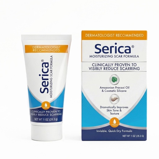 [BRSWYYADOECAOF3D] Serica Scar Gel (1oz), Advanced Silicone Formula, Supports Visibly Smoother-Looking Skin After Surgery, Cuts, Burns or Acne, Non-Comedogenic Face-Safe Gel, Helps Reduce Dryness, Quick-Dry