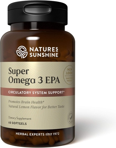 [BRSWIYQ6CIHR42A7] Nature's Sunshine Super Omega 3 EPA 60 softgel caps [Pack of 2]