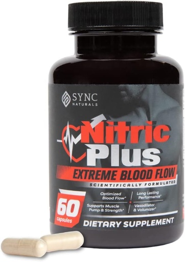 [BRSRMBAHDJ5RMYA4] Nitric Plus- 800mg L Arginine- 400mg L Citrulline- Extra Strength Nitric Oxide Pills | 30mg Niacin - High Performance Workouts | Nitric Oxide Supplements for Men and Women| 60 Count