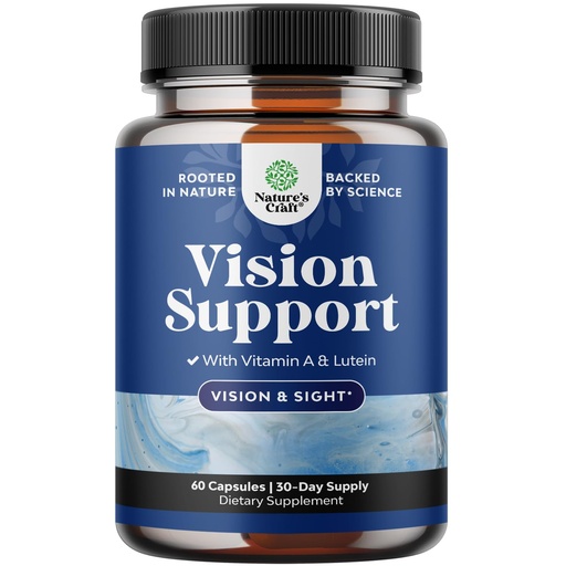 [BRSWKYI6DIAB62DK] Complete Eye Health Supplement for Adults - Lutein 20mg Per Serving Eye Vitamins for Vision Dry Eyes Pressure and Blue Light Protection - Supplement Adults with Beta Carotene Eyes - 60 Count