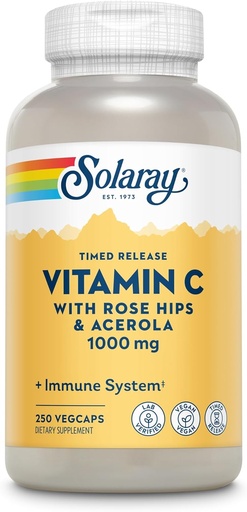 [BRSWECQCCAPG2F3Z] SOLARAY C Supliment de eliberare cu două trepte, 1000mg, 250 Conte