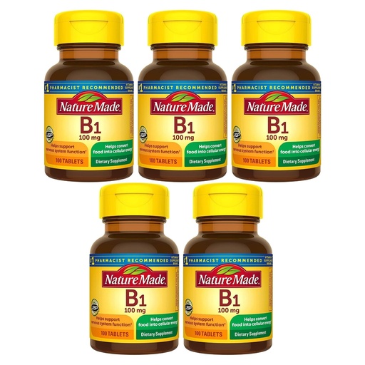 [BRSWIGYOOMORQ2A5] Nature Made B1 100 Mg 100 Count (5 Pack)
