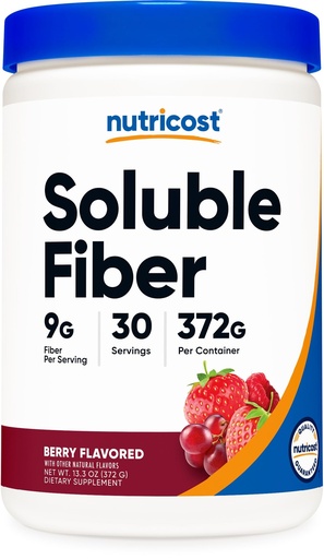 [BRSRAZIPBBYBOE35] Nutricost Soluble Fiber (Berry Flavored) 30 Servings - Vegan, Non-GMO, Gluten Free