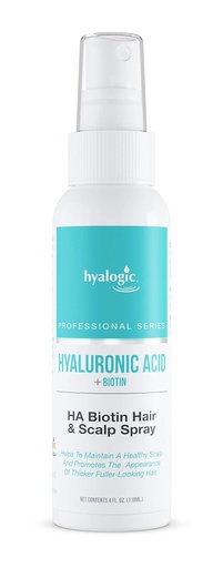[BRSWY23YOJ4AMALV] Hyalogic Biotin Hair Growth Spray com ácido hialurônico - produto do cabelo profissional para a diminuição do cabelo - hidratação escalpe saudável, não gorduroso, Volumizing Hair Product (4 Fl oz)