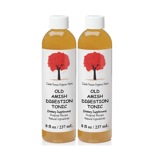 [BRSWGYATPNYWGHT6] Caleb Treeze Digestion Tonic (Formerly: Stops Acid Reflux) Pack of 2, (8 oz Each) – Old Amish Formula | Fast-Acting Digestive Support for Occasional Heartburn, Indigestion and Bloating Relief