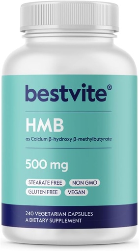 [BRSRAZAZA55RS3QV] Hizmet başına QVITE HMB 1000 mg (240 Vejetaryen Capsules) - No Stearates - Vegan - Non GMO - Gluten Free - HMB Supplement