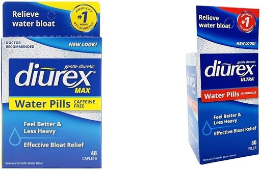 [BRSROBQEAR7QIHY3] Diurex Max - Maximum Strength Caffeine-Free Diuretic Water Pills - feel better and Less Heavy &quot; Ultra Re-Energizing Water Pills - Relieve Water Bloat - feel better &apos; Less Heavy - 80 count
