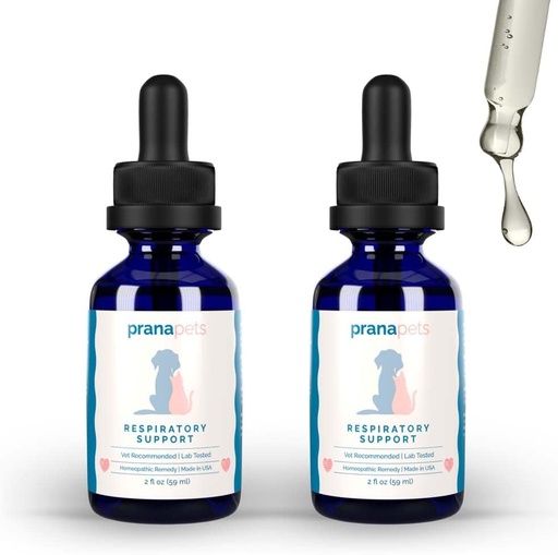 [BRSW2HQNPMMBG3LP] PranaPets Respiratory Support Supplement for Dogs & Cats | Naturally Promotes Optimal Respiratory Function in Pets | Safely aids with Symptoms of Seasonal Allergies