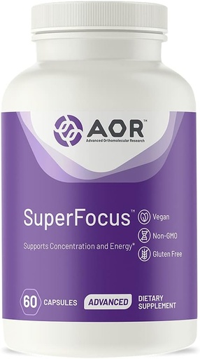 [BRSWYED5PMBRYFDF] AOR, SuperFocus, toetab keskendumist, energiat, vaimset häiret, rahu ja lõõgastust, toidulisandit, 60 serveerimist (60 kapslit)