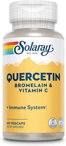[BRSWIYQZBQIRCGAZ] SOLARAY Quercetin, Bromelain & Vitamin C, 60 VegCaps