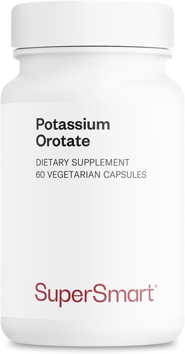 [BRSWIHQBDENBK2TK] SuperSmart Potassium Orotate Supplement 450mg per Day (Enhanced Absorption) - Potassium with Orotic Acid | Non-GMO & Gluten Free - 60 Vegetarian Capsules