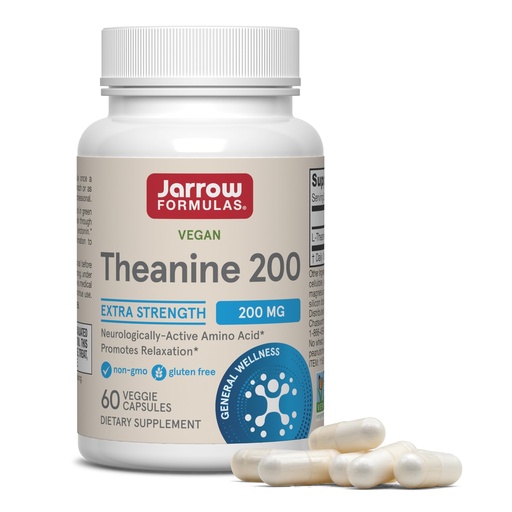 [BRSWIYYMBMFRE3D2] Jarrow Formulas Theanine 200-200 mg - 60 Capsules