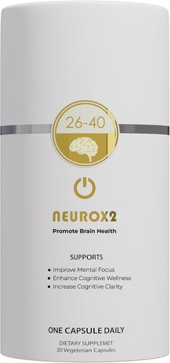 [BRSROAYKOUARYADA] 26-40 Yaş Grubu Focused, Brain Health Nootropic Supplement, 30 Count, for Men & Women - Caffeine-Free, Gluten-Free, Soy-Free, Focus & Clarity Capsules for mental Support (26-40)