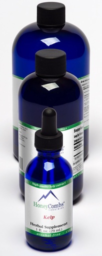 [BRSWIB3QBRYWEDDE] HoneyCombs 8oz. Kelp –Supports The Brain, Digestion, Glands, Hair, Heart and More– Alcohol-Free Liquid Extract
