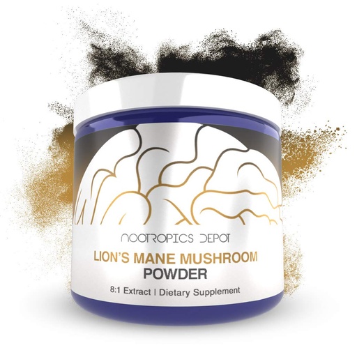 [BRSWGZLRCIDRUFY6] Nootropics Depot Lions Mane Mushroom Powder | 8:1 Whole Fruiting Body Dual Extract | 30 Grams | Hericium erinaceus | Brain Health Supplement | Neuroprotective + Boosts Mood | Supports Immune Health