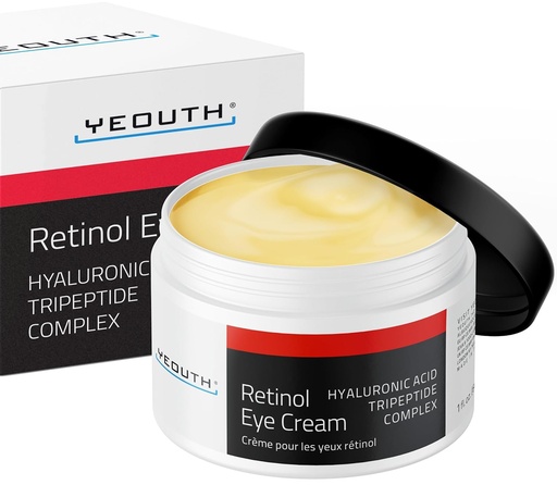 [BRSWGYD3BEPWGELZ] YEOUTH Retinol Eye Cream Anti Aging, Firming Under Eye Cream for Puffiness and Bags Under Eyes for Wrinkles and Dark Circles with Hyaluronic Acid and Tripeptides 1oz