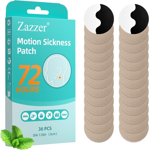 [BRSROGA3OYBGKFLV] Biykog Motion Sickness Patch-uri, Sea Sickness Patch pentru maşini şi bărci, Cruise şi Avion Excursii pentru adulţi şi copii (36 Conte)