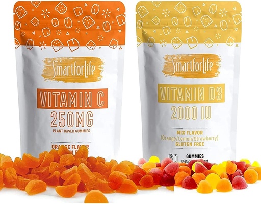 [BRSW2BAKCB7W2ELJ] Smart for Life Vitamin D 3 Bundled with Vitamin C Gummies for The Whole Family