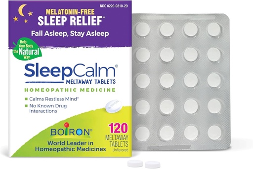 [BRSW2FQ3C54GAH3H] Boiron SleepCalm Tablets Slaaphulp voor diepe, ontspannende, rustgevende nachtrust - Melatonine-Free en Non Habit-Forming - 120 Tel.